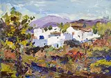 Village, Tenerife by Gladys Maccabe, oil on board, offered Jan 2023