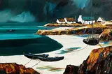 The Celtic Cove by J.P. Rooney, oil on board, sold Jan 2023