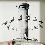 Banksy British, Walled Off Hotel Box Set, print and concrete relief element