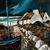 The Wife of the Fisherman by J.P. Rooney, oil on board, sold Jan 2023