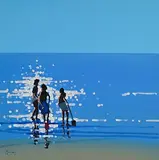 On the Beach by John Morris, oil on board, sold Jan 2023