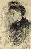 Portrait of a Lady by John Butler Yeats, pencil on paper, sold Jan 2023