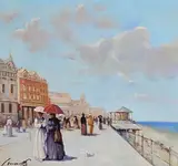 Ken Moroney, The Promenade, South of France, oil on canvas