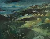 Landscape - West of Ireland by George Campbell, oil on board, sold Jan 2023