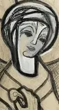 Evie Hone, Study for a Stained Glass Window, mixed media on paper