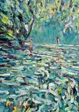 Stroud Pool, Lismore by Arthur K. Maderson, oil on board, sold Nov 2022