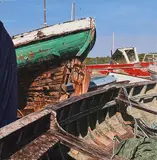 John Doherty, Skeleton Crew (2007/8), oil and acrylic on canvas