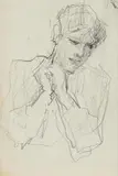 Portrait of William Butler Yeats by John Butler Yeats, pencil on paper, sold Nov 2022