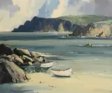 Cushendun Bay, Co. Antrim by George K. Gillespie, oil on canvas, offered Nov 2022