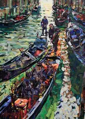 Arthur K. Maderson, San Marco, Venice, oil on board