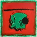 Neil Shawcross, Crouching Nude, 1997, acrylic on paper