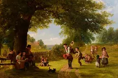 George William Willis, Leap Frog, oil on canvas