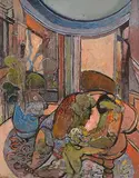 Nevill Johnson, Conversation Piece, 1983, acrylic on board