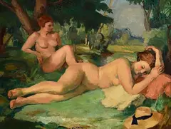 Charles Kvapil, Bathers, 1929, oil on canvas