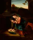 Antonio da Correggio, Adoration of the Christ Child, oil on canvas