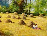 Lunch Break by Norman J. McCaig, oil on canvas board, sold Nov 2022