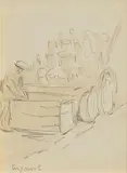 Jack Butler Yeats, The Milk Man, pencil and wash on paper