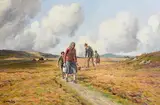 Charles McAuley, On the Way to the Turf, oil on canvas