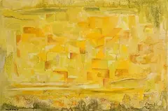 David Clarke, Lord Moynes Haybales, Farmleigh (c.1960s), oil and mixed media on canvas