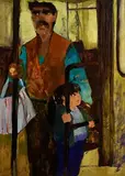The Journey by George Campbell, oil on board, offered Nov 2022