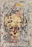 Head by John Kingerlee, 2022, oil on card laid on board, sold Nov 2022