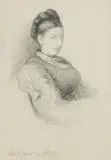 Aunt Yeats by John Butler Yeats, pencil on paper, sold Nov 2022