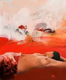 David Graux French, Vahine, oil on canvas