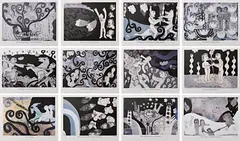 The Four Cycles of Celtic Mythology by Martin Finnin, set of 12 lithographs numbered 37 from an edition of 75, sold Nov 2022