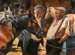 Flemming Christoffersen, Horse Trading, 2004, oil on canvas