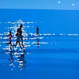 Reflections by John Morris, oil on board, sold Nov 2022
