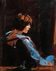 Evening Reflections by Rowland Davidson, oil on canvas board, sold Nov 2022