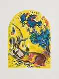Marc Chagall French, Jerusalem Windows - Tribe of Naphtali, lithograph on Papier de Luxe - from an edition of 1000