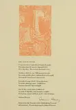 Seamus Heaney, The Earth House (Wood engraving by Hellmuth Weissenborn), loose-leaf broadsheet - first edition: printed for Friends of The Cheltenham Festival of Literature 1990