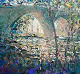 Under Lismore Bridge by Arthur K. Maderson, oil on board, sold Nov 2022