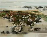 Inishlacken, Galway by George Campbell, oil on board, sold Nov 2022