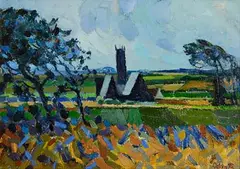 Colin Middleton, Ballywillan Church, Portrush, 1958, oil on canvas
