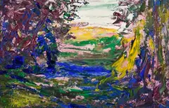Jack Butler Yeats, Through the Woods to the Sea, 1951, oil on board