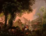 William Sadler II, Animated Landscape at Dusk, the Great Sugar Loaf Beyond