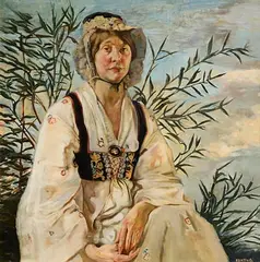 La Flamande by Seán Keating, oil on canvas, offered Nov 2022