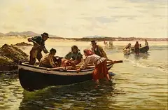 William Henry Bartlett, Leaving for Achill, 1887, oil on canvas