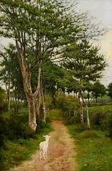 Joseph Malachy Kavanagh, A Breton Byway, oil on canvas