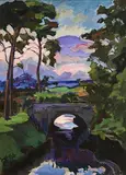 Paul Nietsche, The Canal, Newtownards, 1929, oil on board
