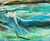 Didymo, New Zealand I by Barrie Cooke, 2006, oil on canvas, sold Nov 2022