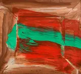 Howard Hodgkin British, Red Flowers, 2015, limited edition silkscreen on Somerset mould-made Satin Rag 400gsm paper - numbered 58 from an edition of 75