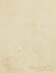 Untitled by Joan Miro Spanish, 1953, mixed media on paper, sold Nov 2022