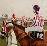 In the Saddle, Galway by Cecil Maguire, 1979, oil on board, offered Nov 2022