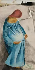 Patrick Pye, The Virgin of St. John of the Cross, 1953, gouache and mixed media on board