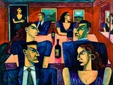 The Night Out by Graham Knuttel, oil on canvas, sold Nov 2022