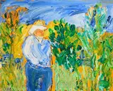 Phil Kelly, Seamus Heaney en Oaxaca II, 1999, oil on paper laid on board