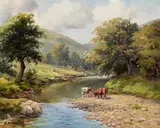 Charles McAuley, Summer Evening, oil on canvas